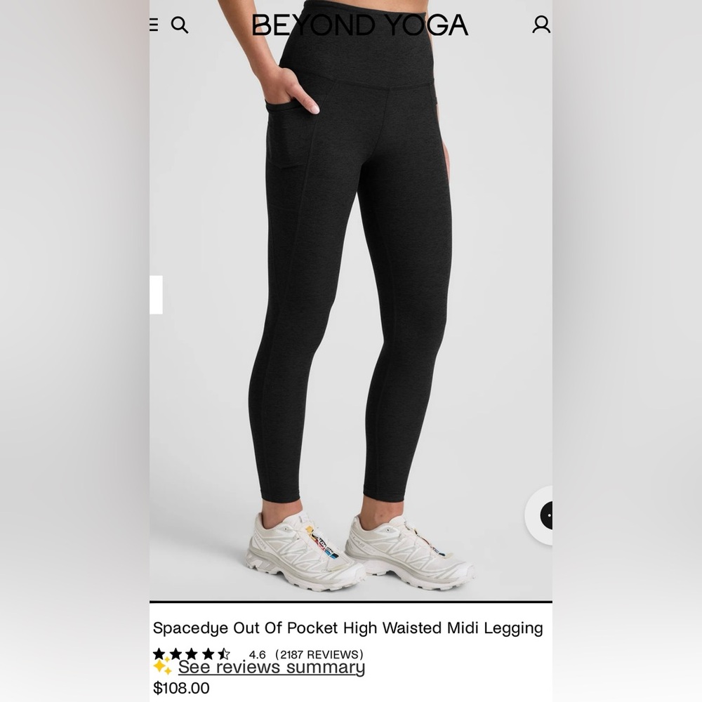 Beyond Yoga Spacedye Black Leggings
